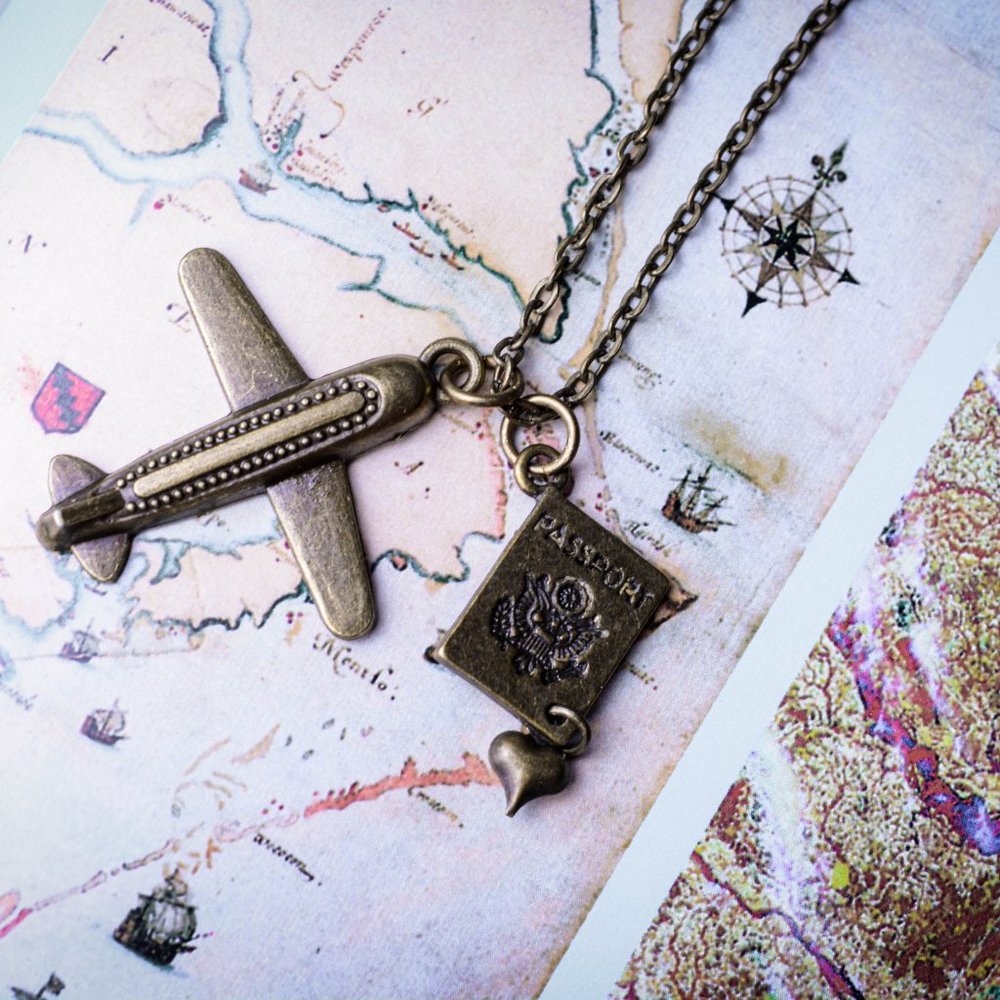 "Wanderlust" Travel Love Necklace